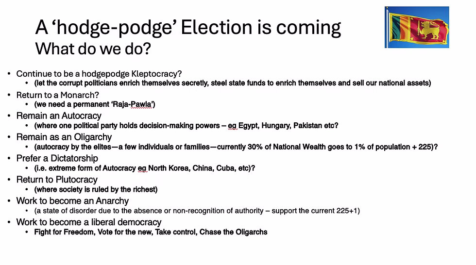 A hodge podge Election is coming What do we do